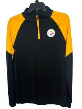 Pittsburgh Steelers Men's NFL Team Apparel 1/4 Zip Practice Shirt Medium